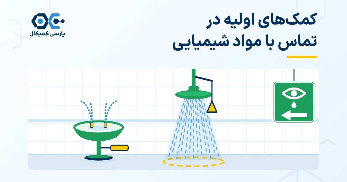 کمک‌های اولیه در تماس با مواد شیمیایی: پوست، چشم، تنفس و بلع