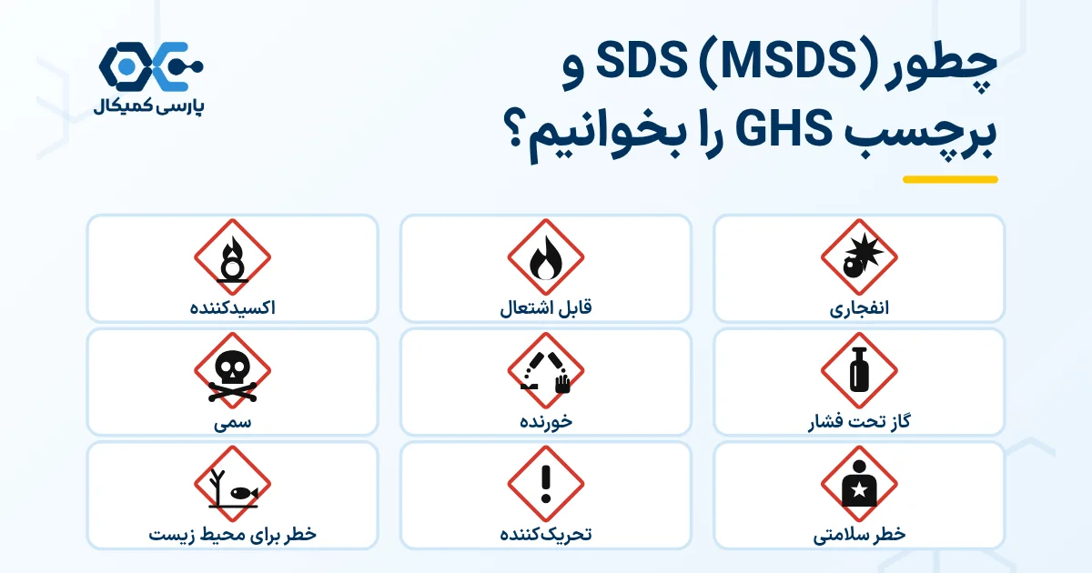 چطور SDS (MSDS) و برچسب GHS را بخوانیم؟